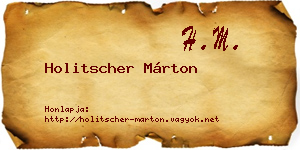 Holitscher Márton névjegykártya
